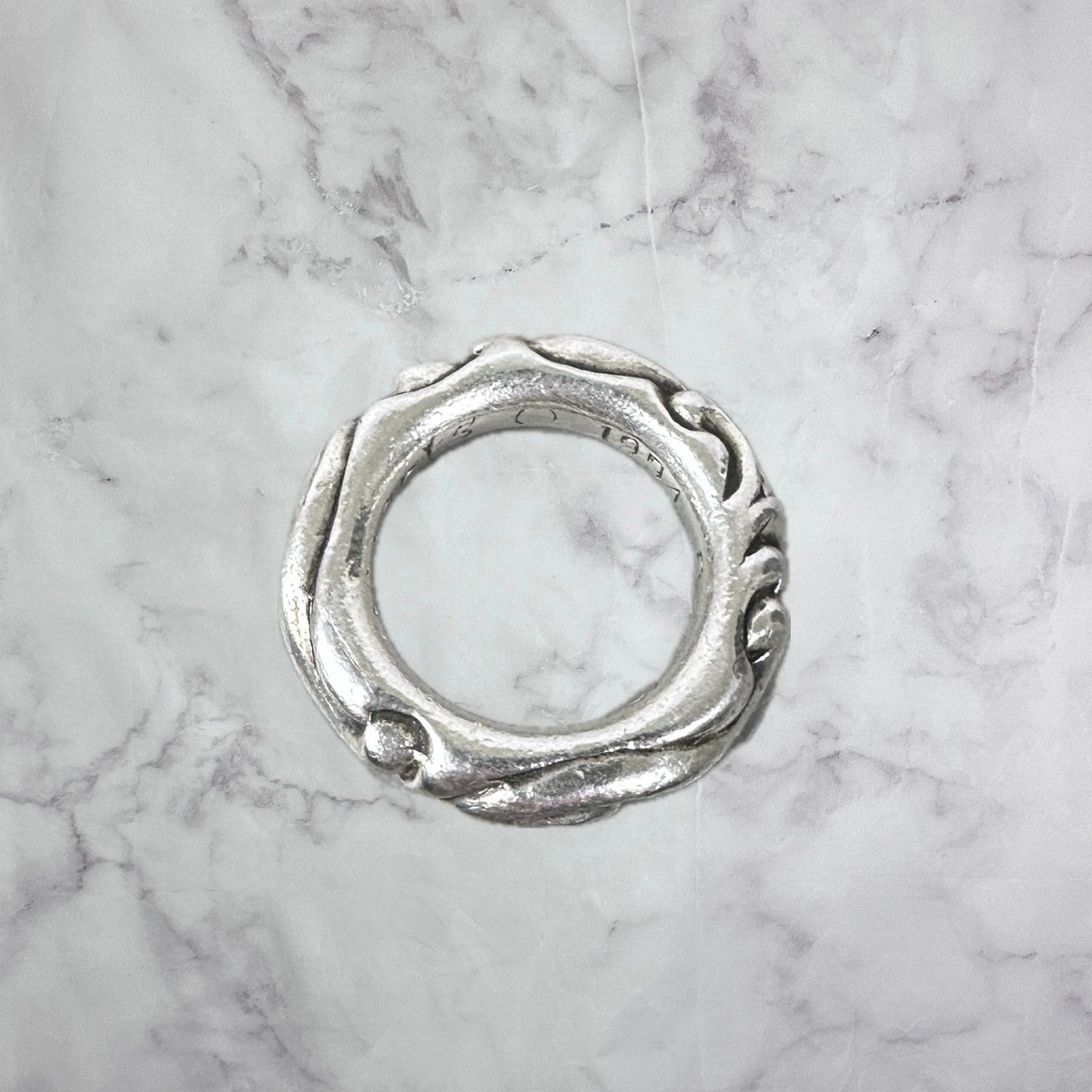 Chrome Hearts Silver Scroll Ring