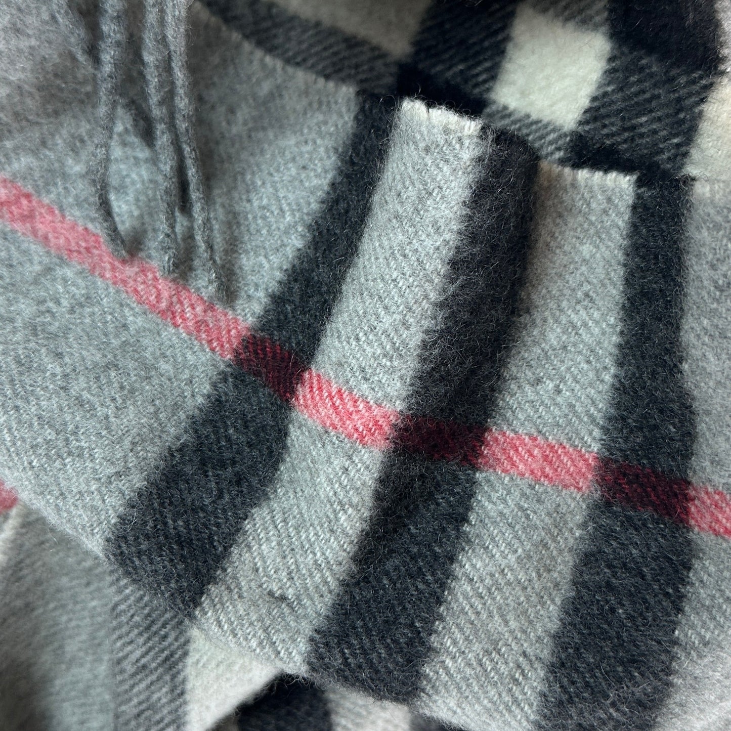 Burberry Nova Check Plaid Cashmere Scarf