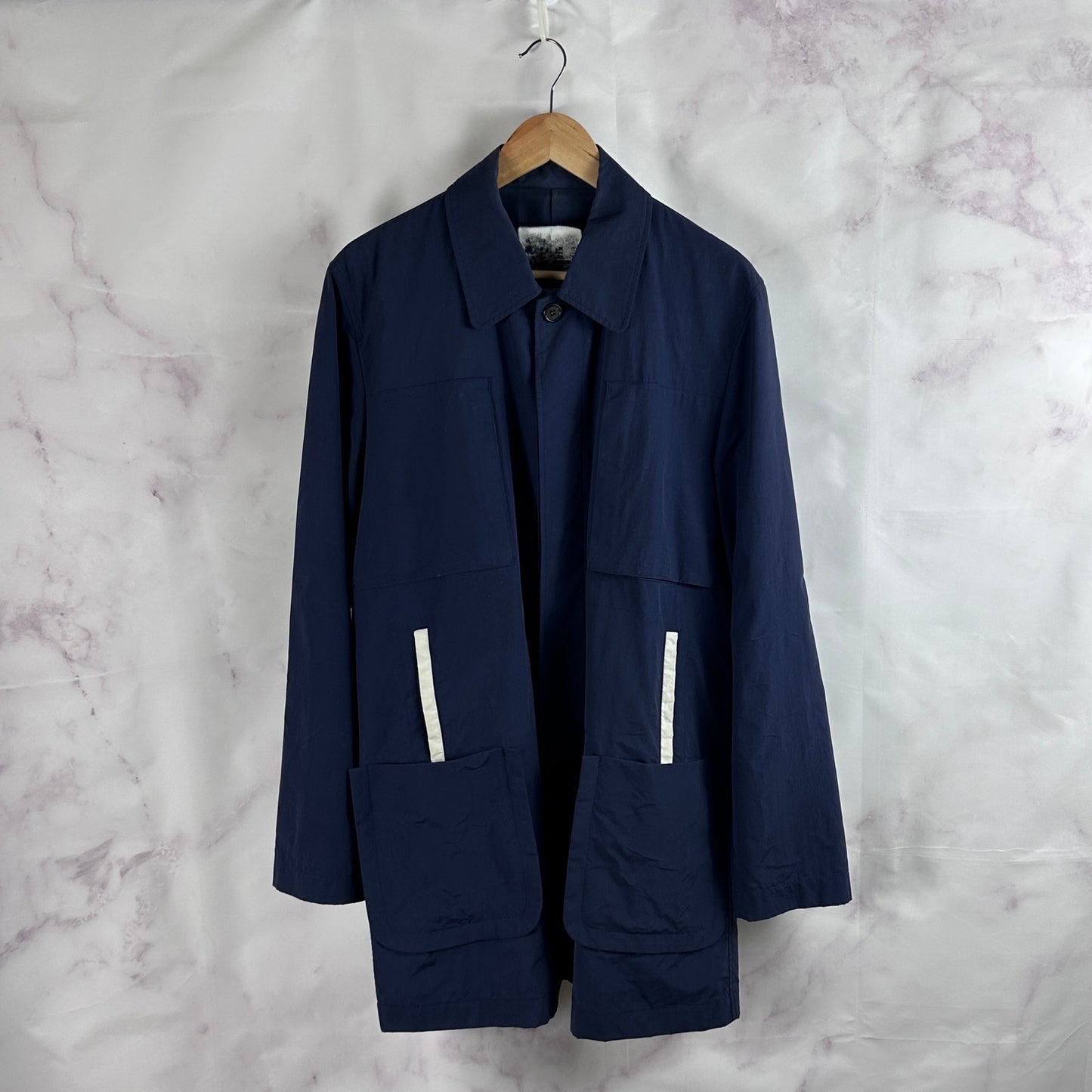 Undercover A/W01 D.A.V.F. Navy Long Coat