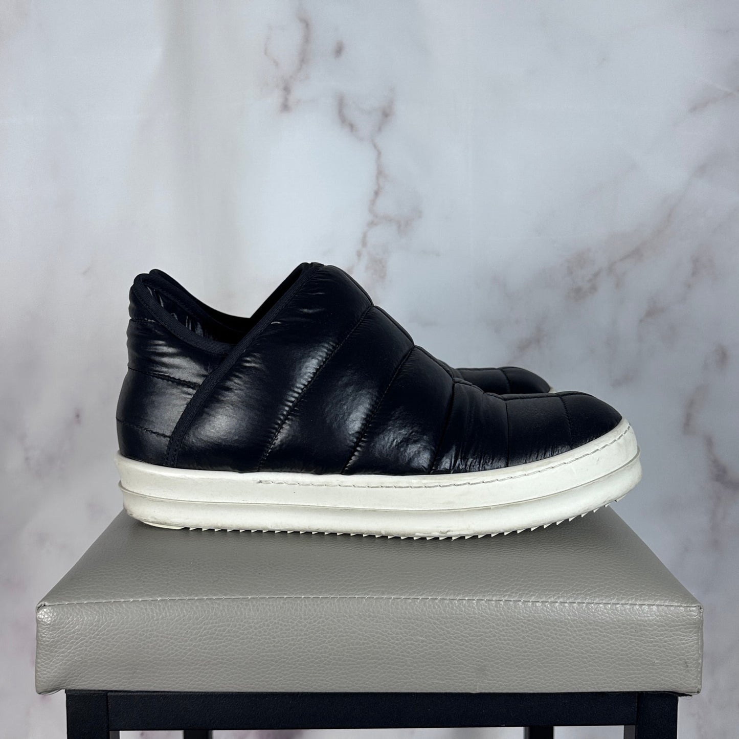 Rick Owens Black Puffer Ramone Slip-On