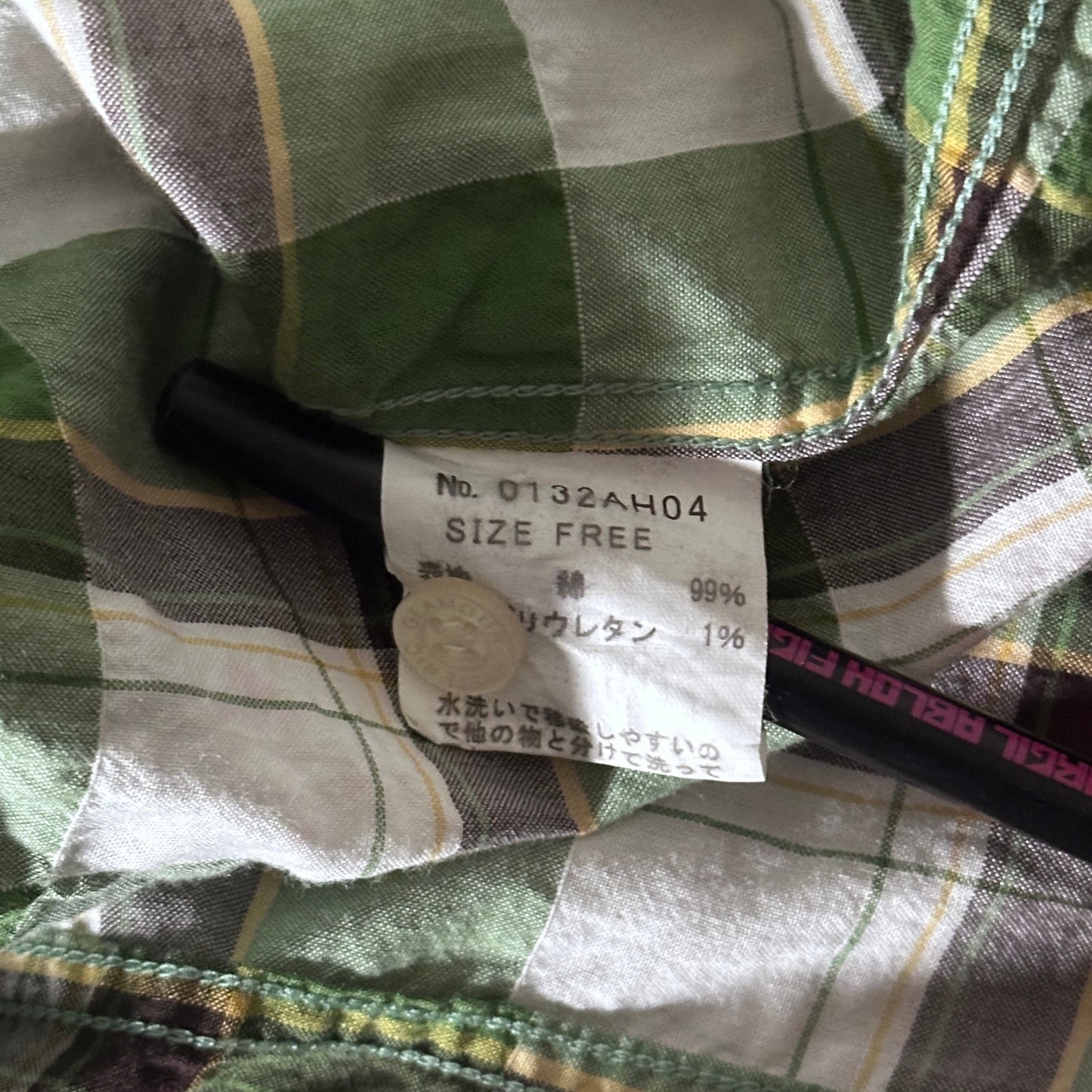 Hysteric Glamour Green/White Plaid Cherry Flannel