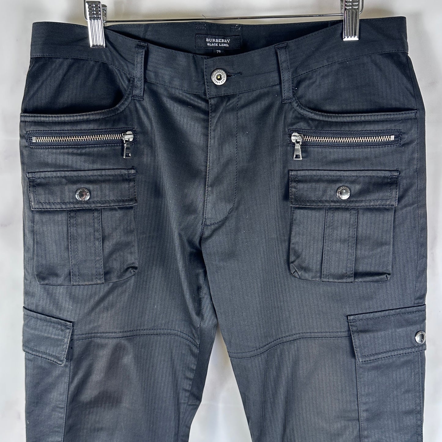 Burberry Black Label Striped Cargo Pants