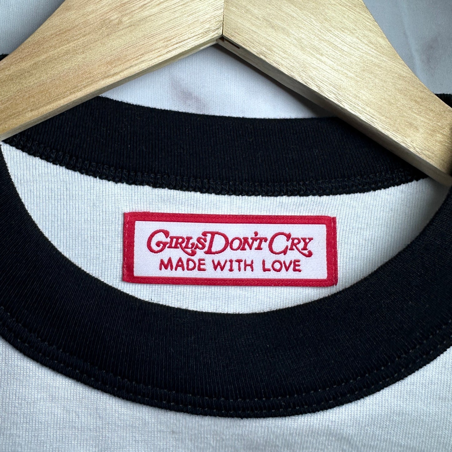 Girls Don’t Cry Ringer Cropped Baby Tee