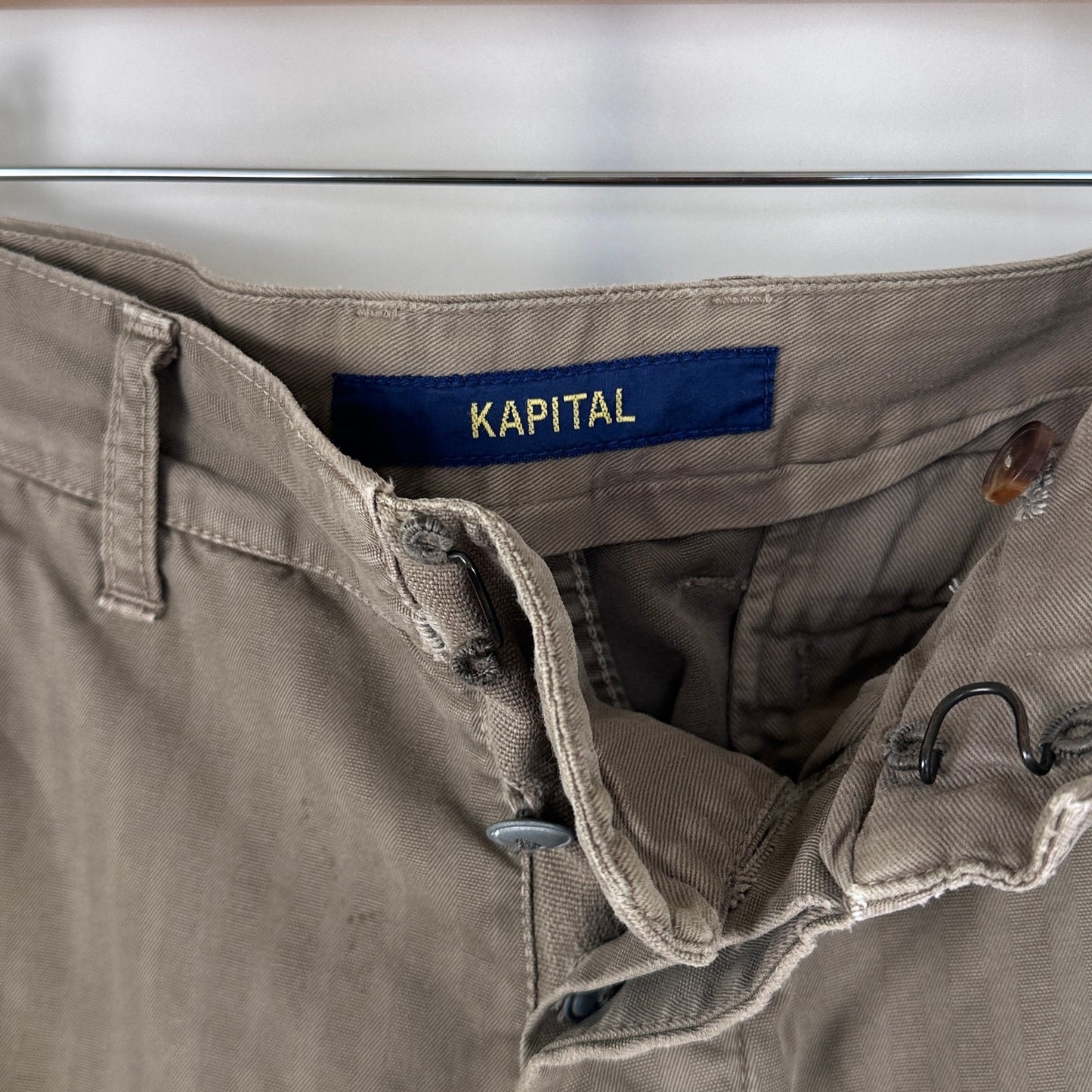Kapital Brown Striped Cargo Pants