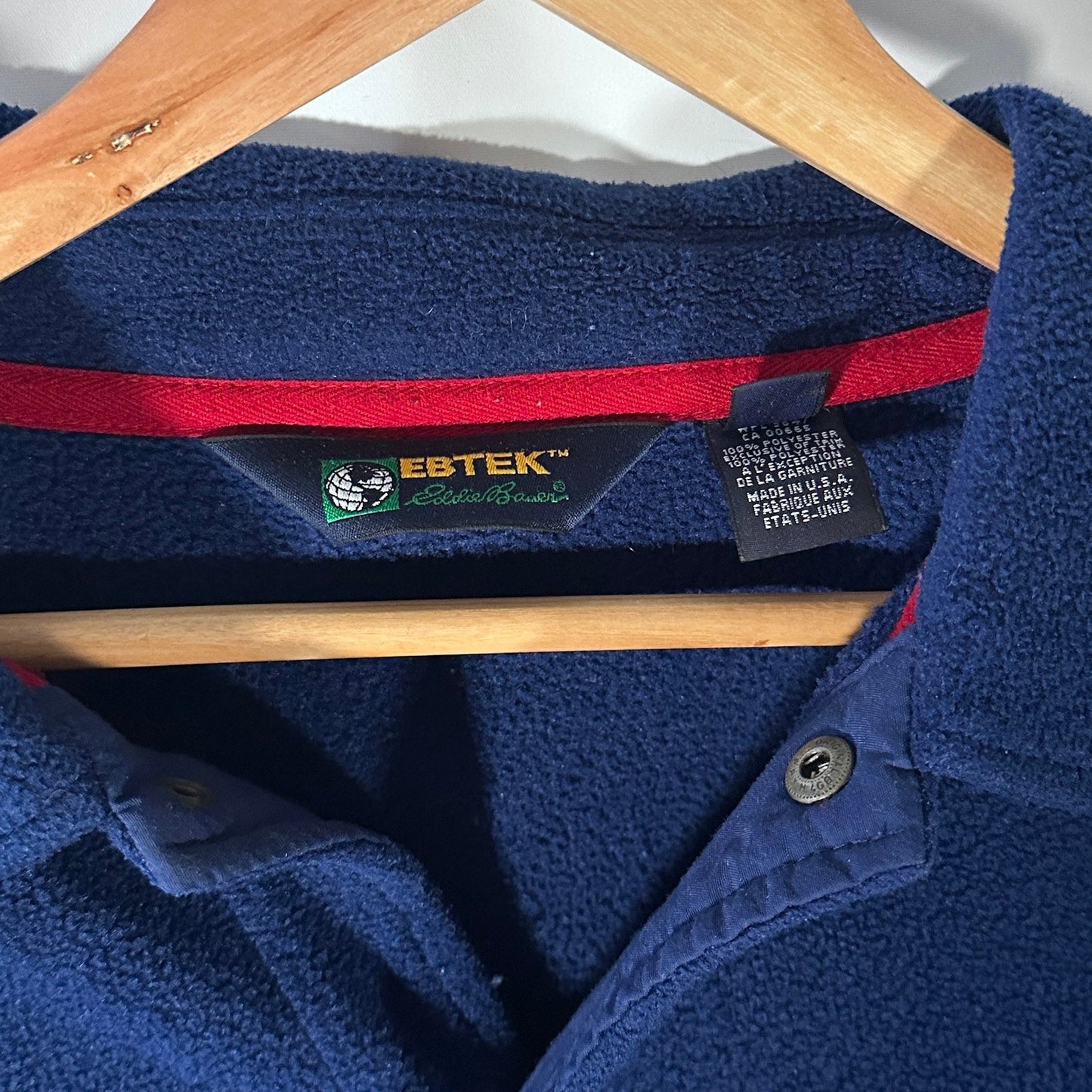 Eddie Bauer EBTEK Blue Fleece Button-Up Shirt