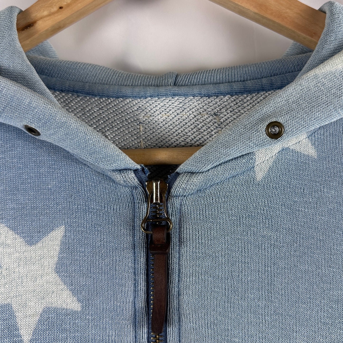Visvim Artisan Star Blue Zip-Up Hoodie