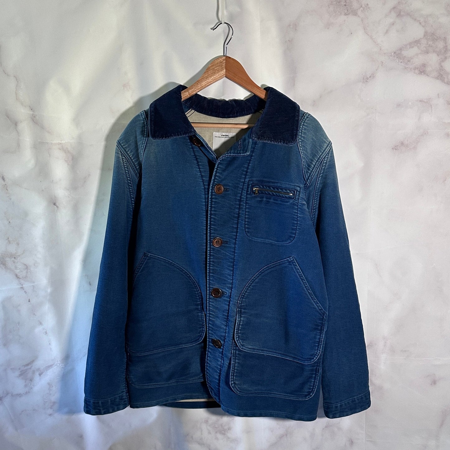 Visvim F/W13 Minie Indigo DMGD Moleskin Hunting Jacket