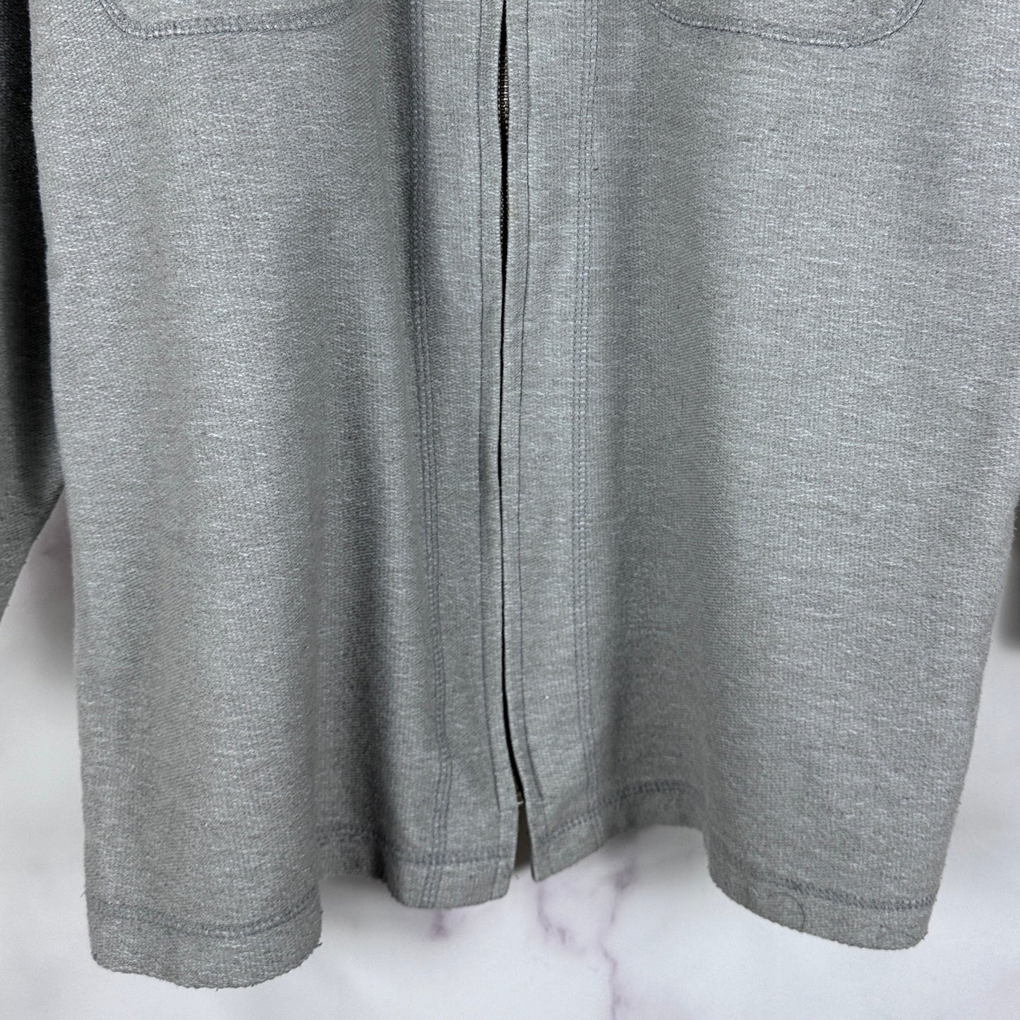 Vintage 80s Canadian Grey Zip-Up Work Shirt