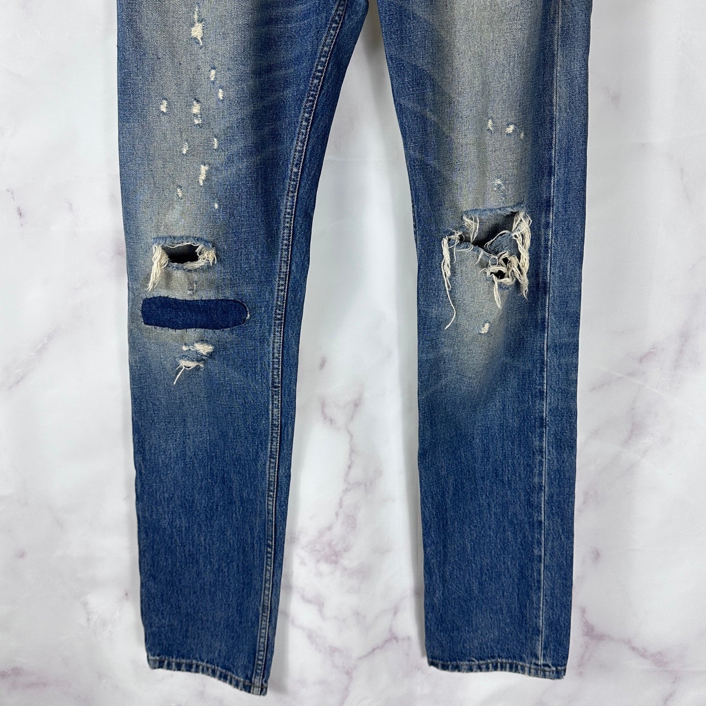 Diesel Black Gold Distressed Repaired Denim