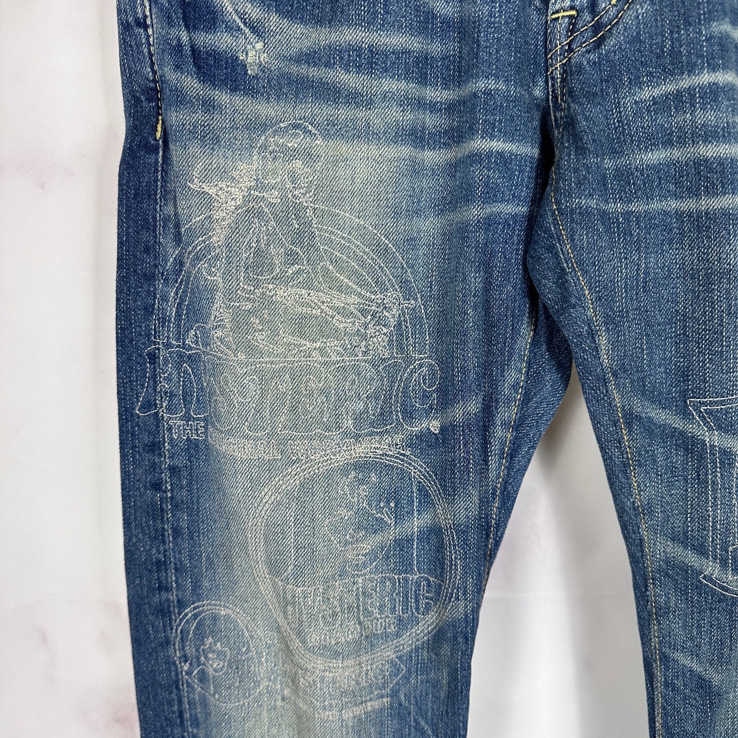 Hysteric Glamour Studded Embroidery Denim Jeans