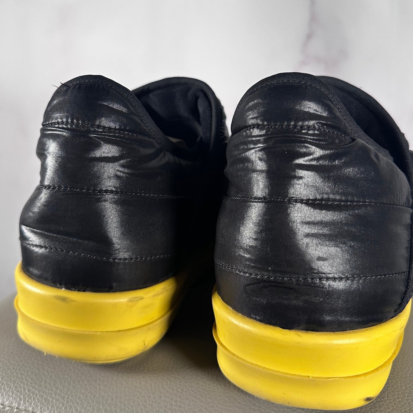 Rick Owens DRKSHDW Black Puffer Slip Ramone