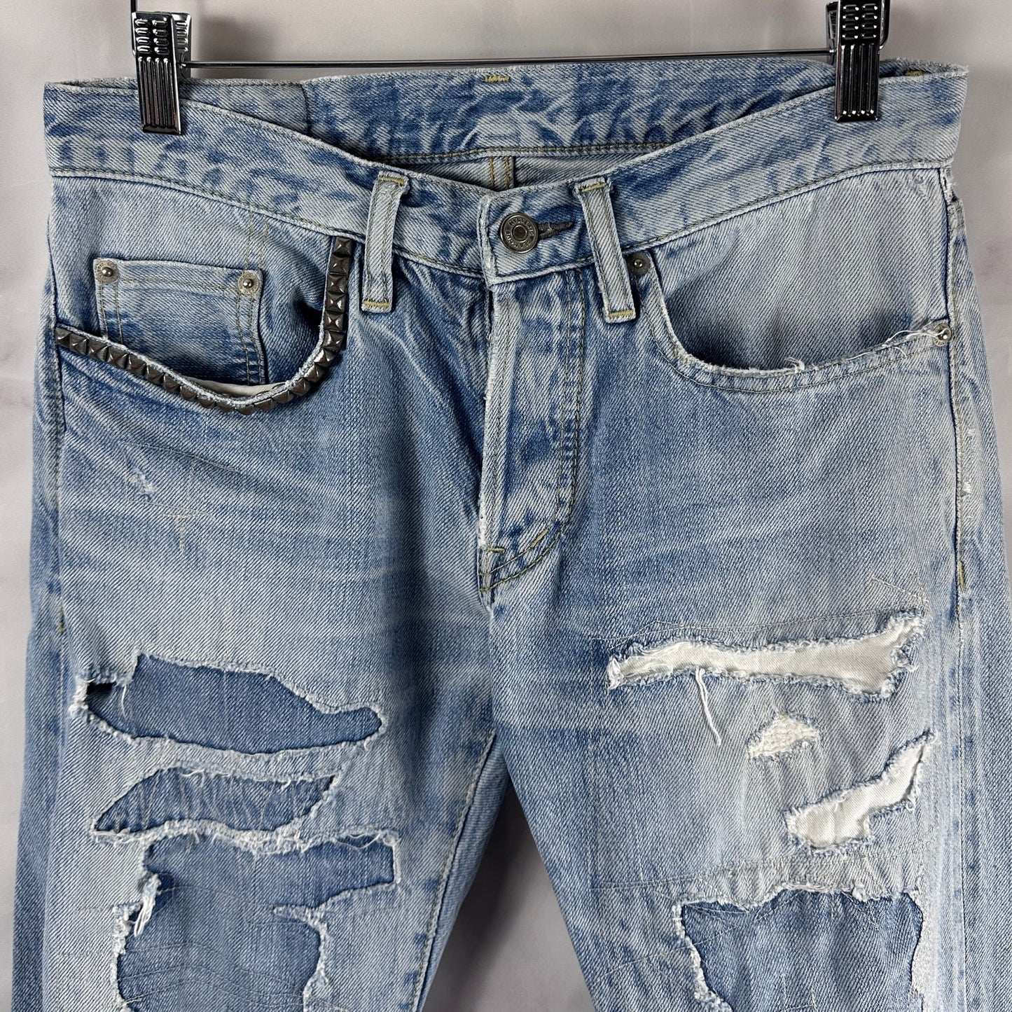Hysteric Glamour Selvedge Repaired Light Wash Denim
