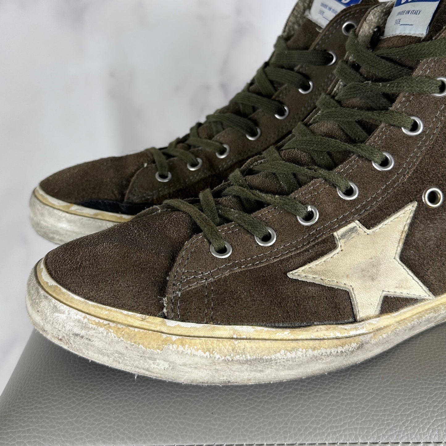 Golden Goose Francy Brown High Top Skate Sneaker