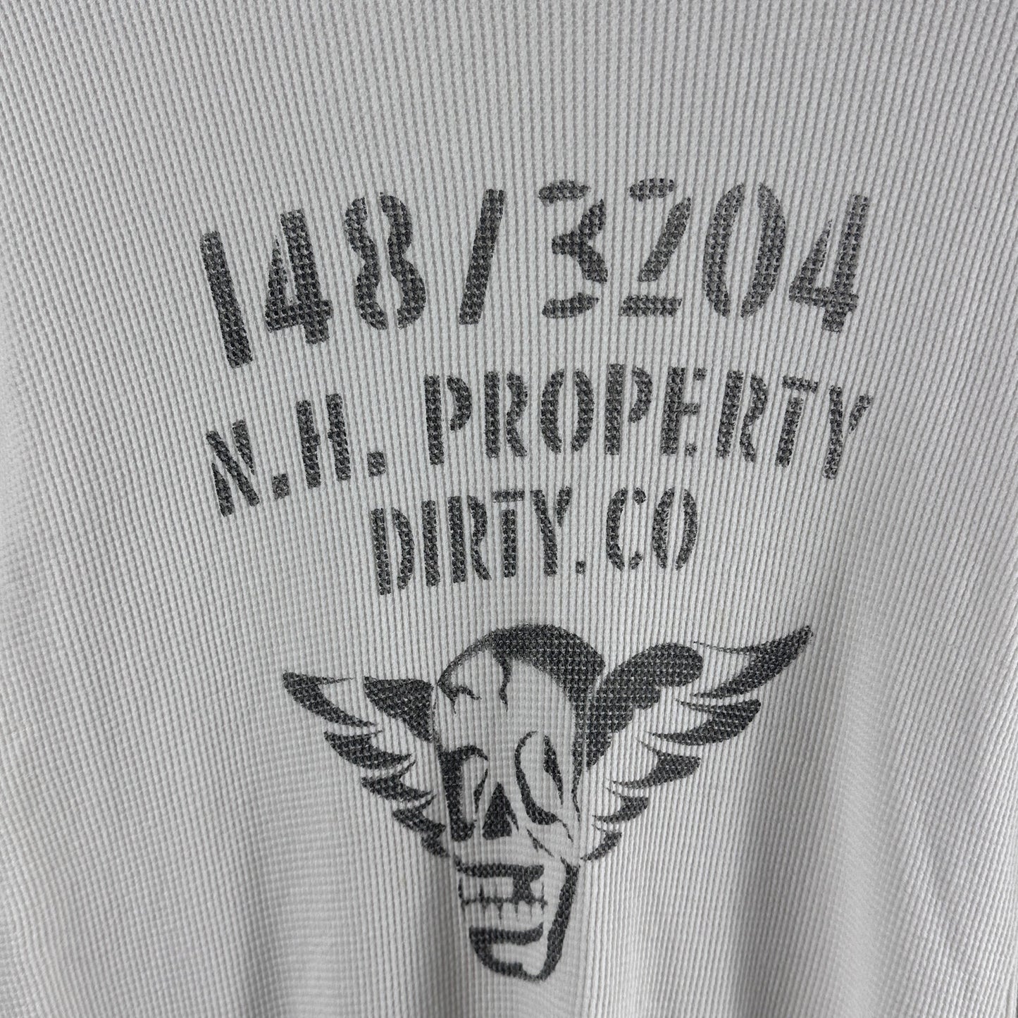 Neighborhood Dirty Co. White Waffle Longsleeve Thermal