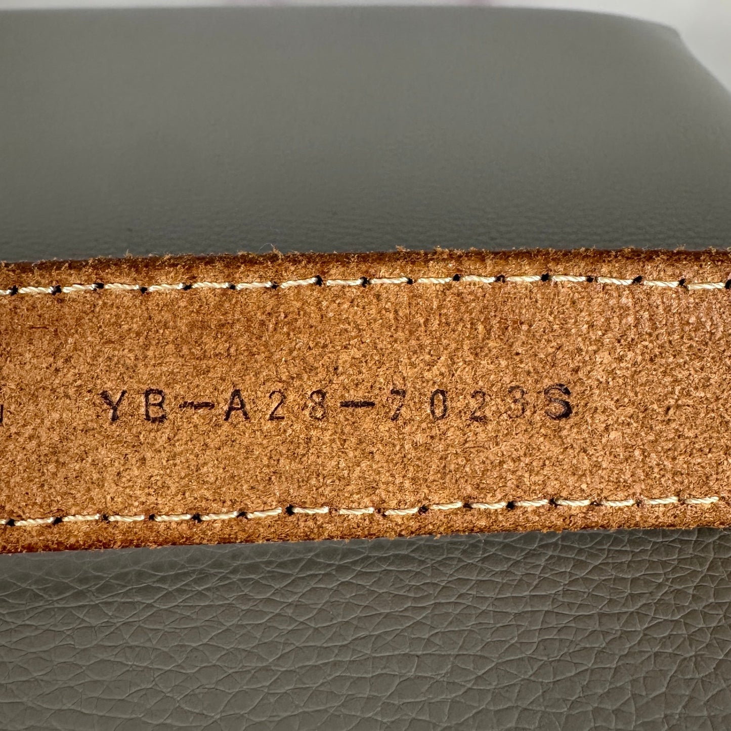 Y’s Yohji Yamamoto Black Contrast Stitch Leather Western Belt