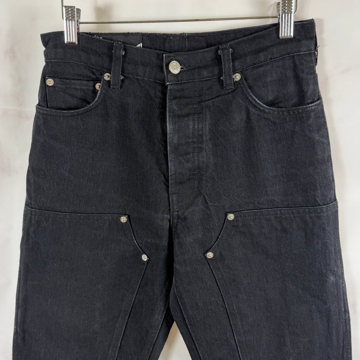 Enfants Riches Deprimes Double Knee Black Carpenter Pants