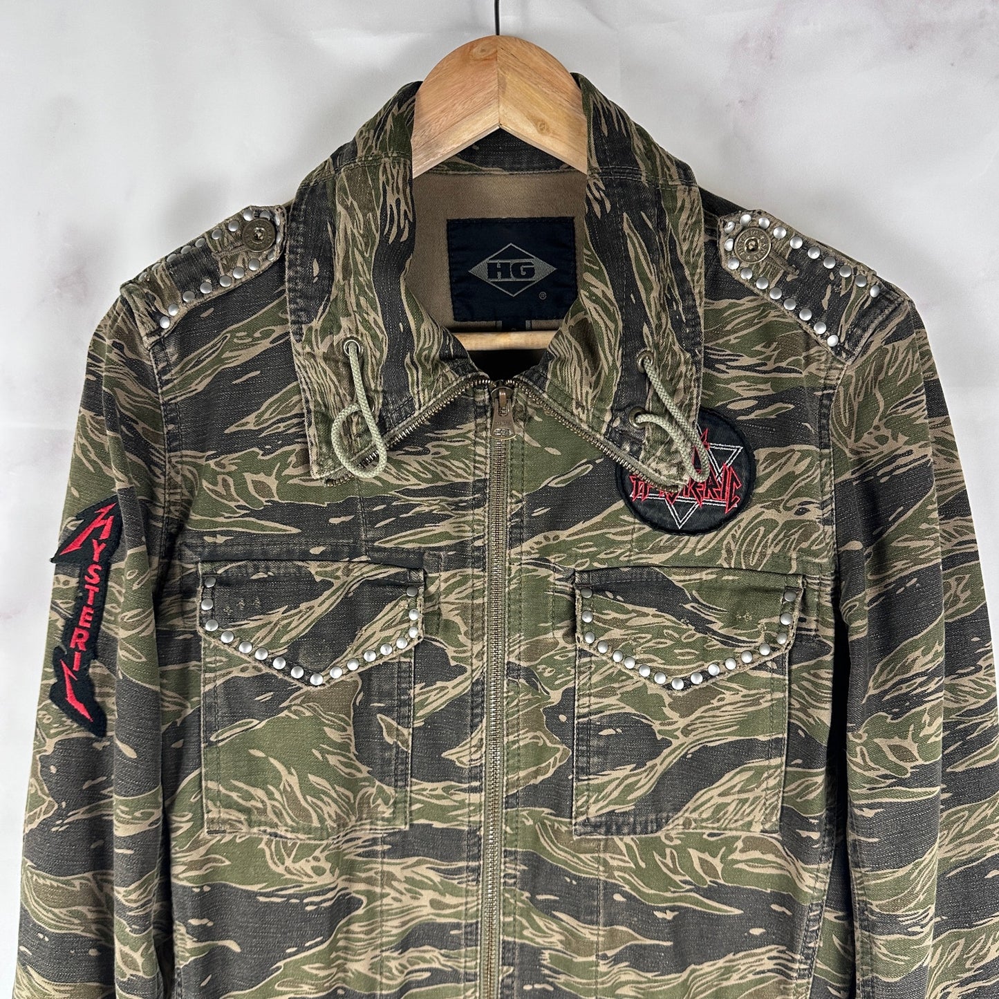 Hysteric Glamour Tiger Camo Studded Punk Field Jacket