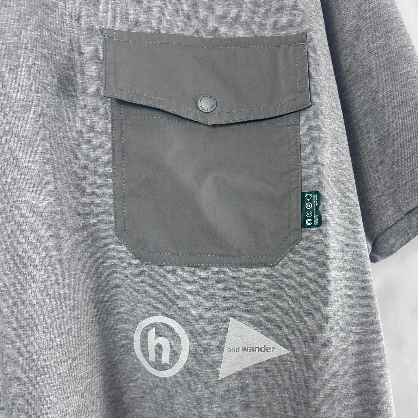 Hidden NY x And Wander Grey Fuji Pocket Tee