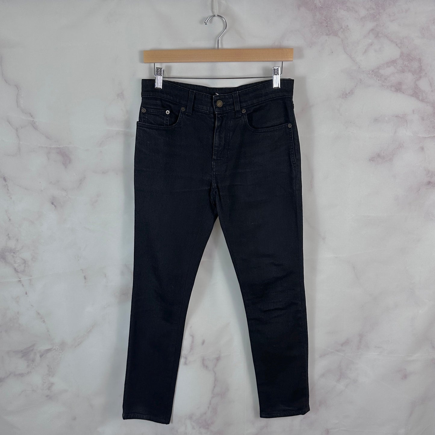 Saint Laurent Paris Black D02 Skinny Low Waist Denim