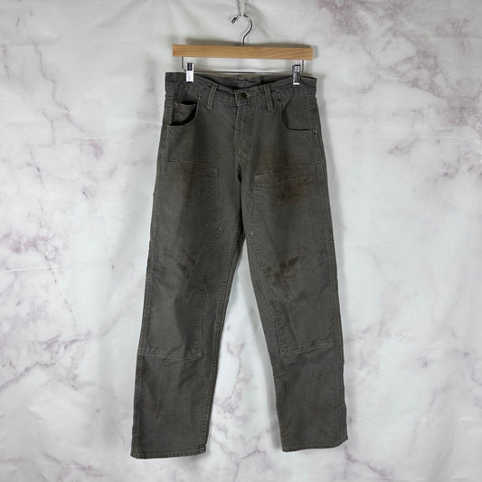 Prison Blue Grey Double Knee Work Pants