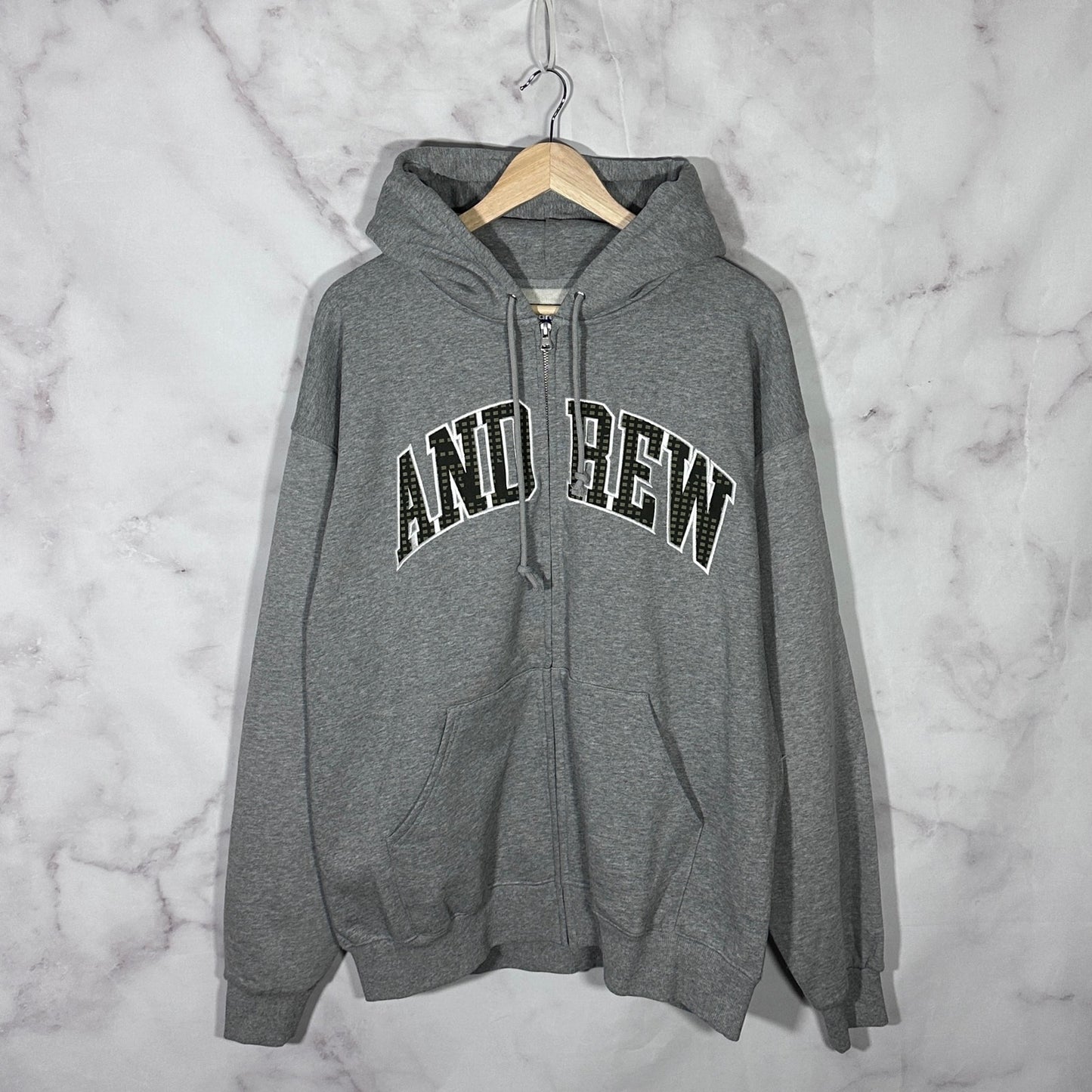 Andrew Grey/Night Camo Zip Hoodie