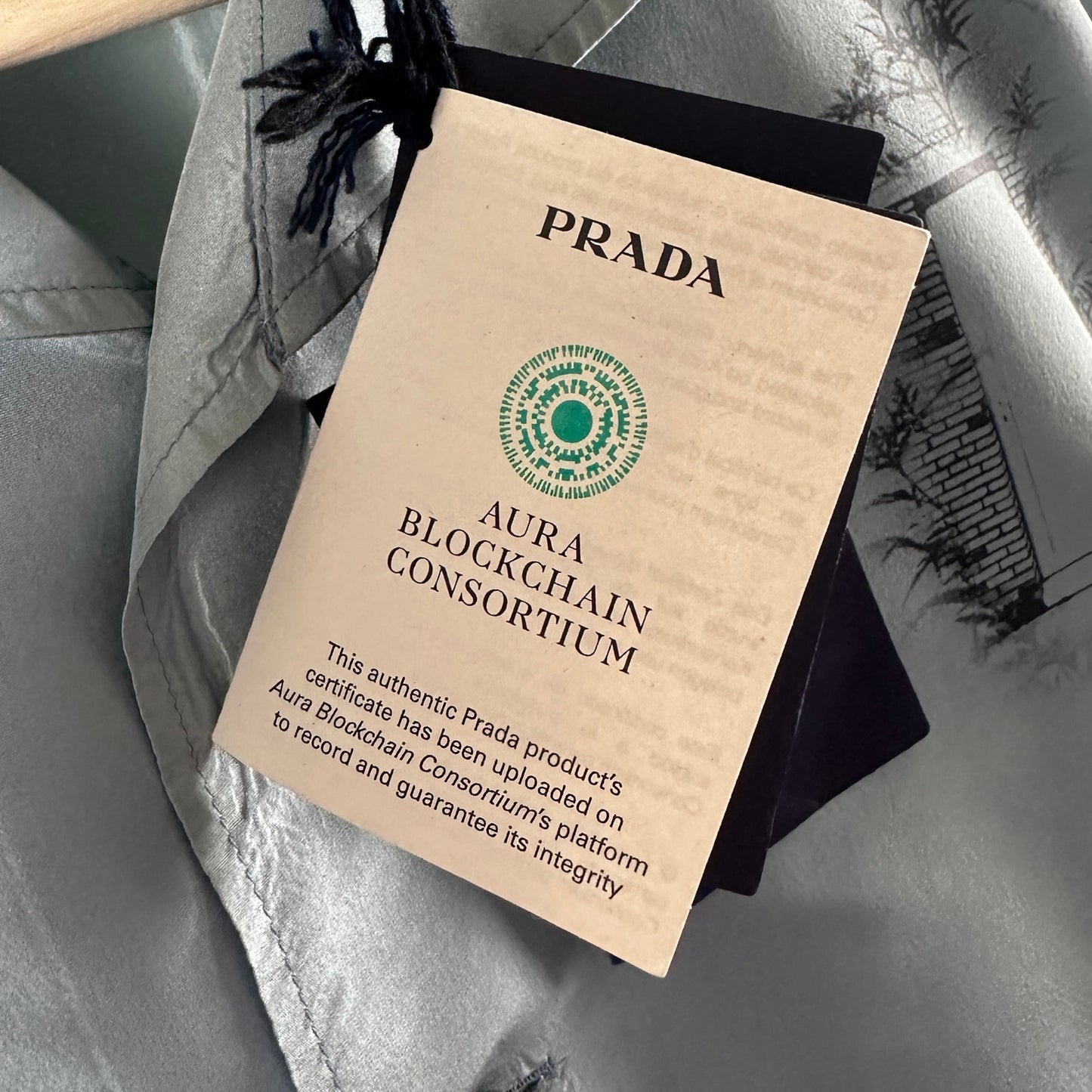 Prada A/W22 Blue Silk Printed Button-Up