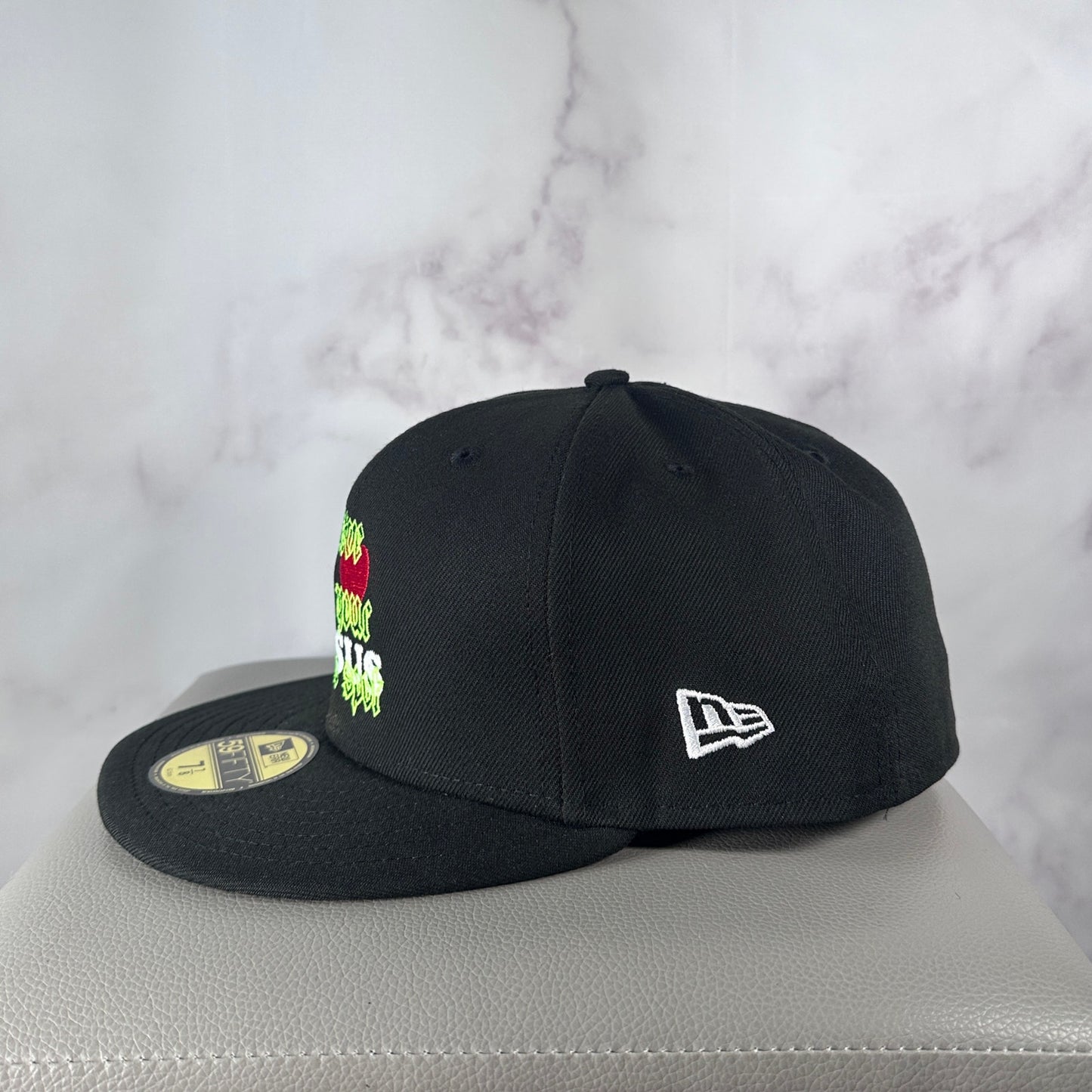Guardian Angel New Era Blind Spot Jesus Black Fitted Hat