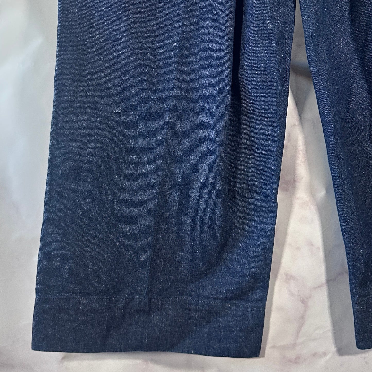 Public Tokyo Wide Pleated Indigo Denim Jeans