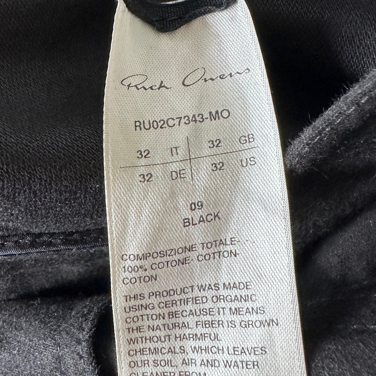 Rick Owens F/W23 Luxor Black Bolan Banana Pants