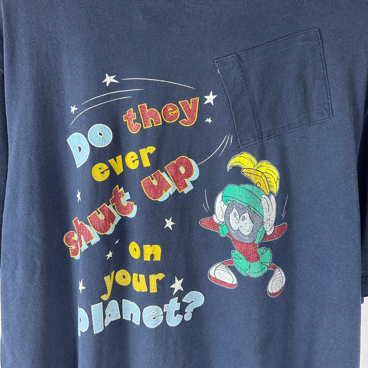 Vintage Looney Tunes Marvin Martian Graphic Print Tee