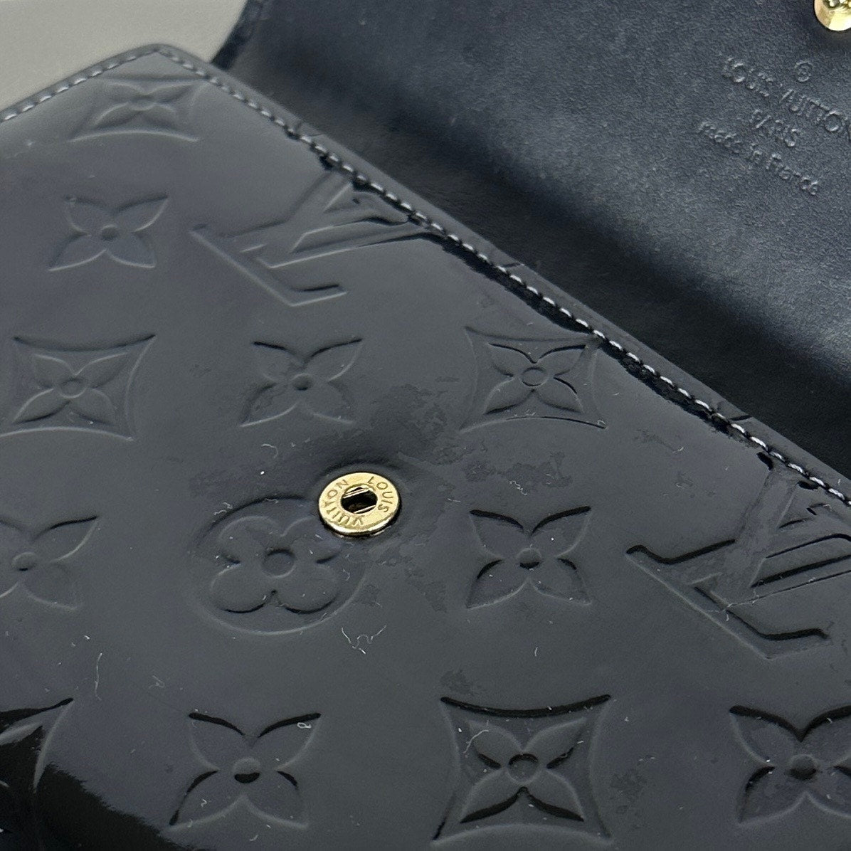 Louis Vuitton Black Monogram Vernis Patent Leather Wallet
