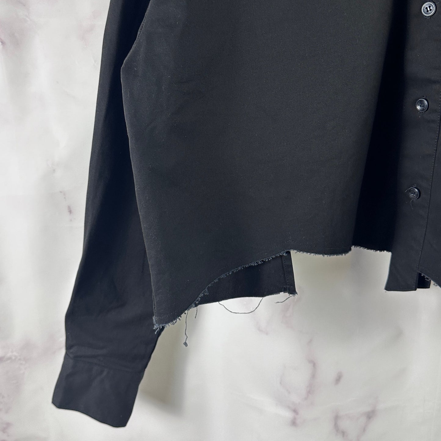Ader Error F/W19 Black Cropped Button-Up Shirt