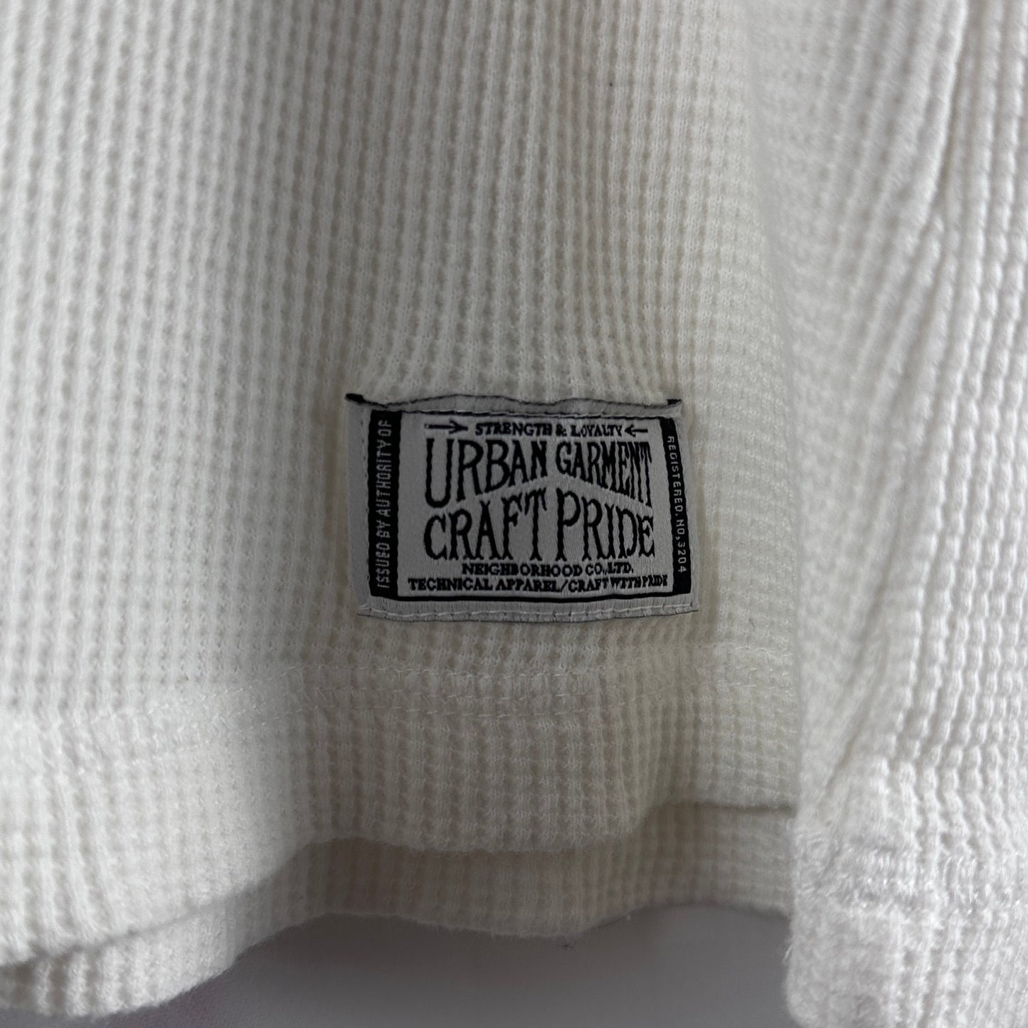 Neighborhood Dirty Co. White Waffle Longsleeve Thermal