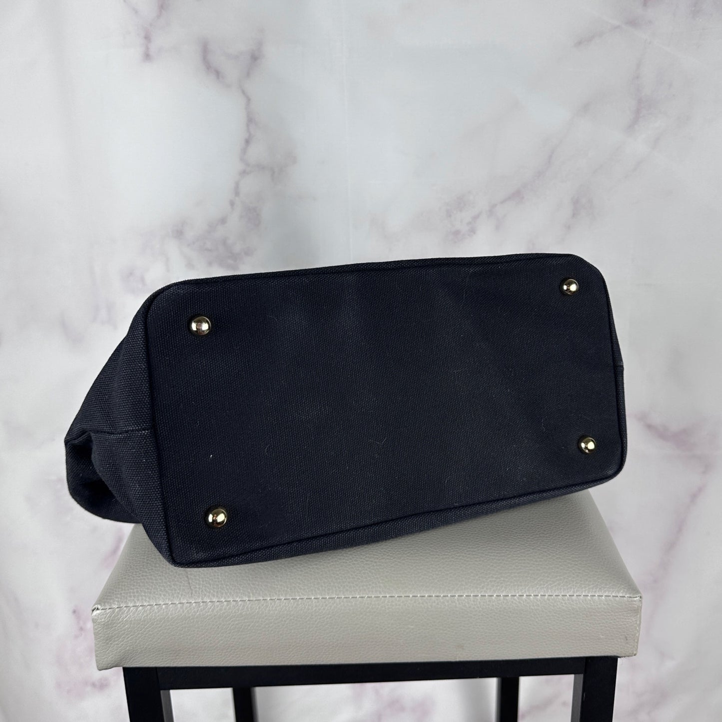 Ray BEAMS Star Studded Black Canvas Purse
