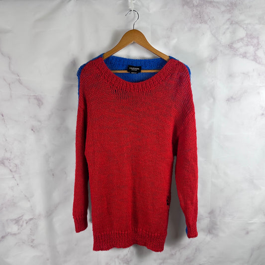 Calvin Klein 205w39nyc F/W18 Red/Blue Alpaca Mohair Sweater