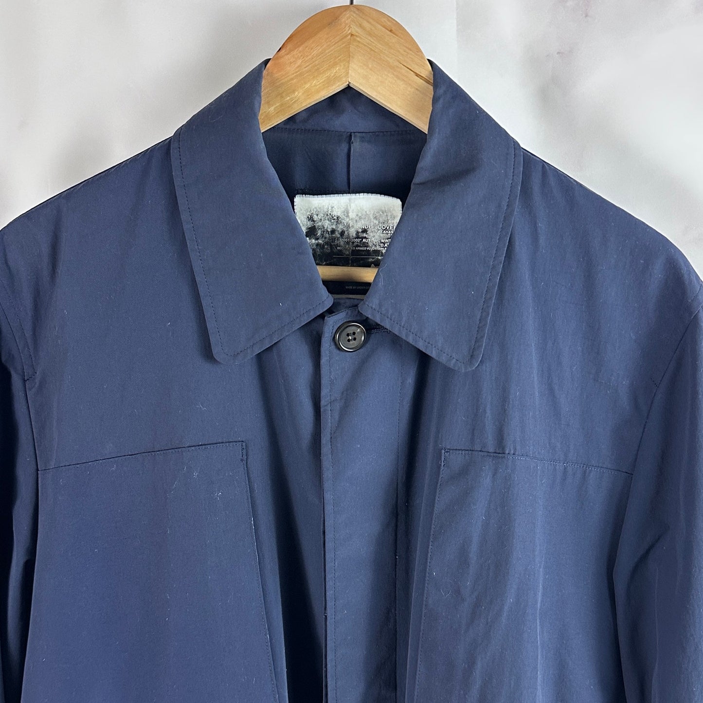 Undercover A/W01 D.A.V.F. Navy Long Coat