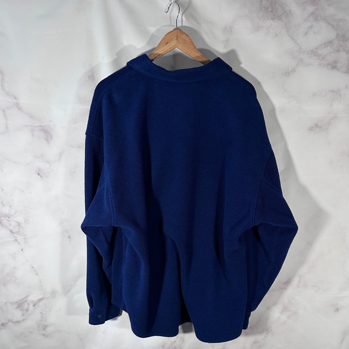 Eddie Bauer EBTEK Blue Fleece Button-Up Shirt