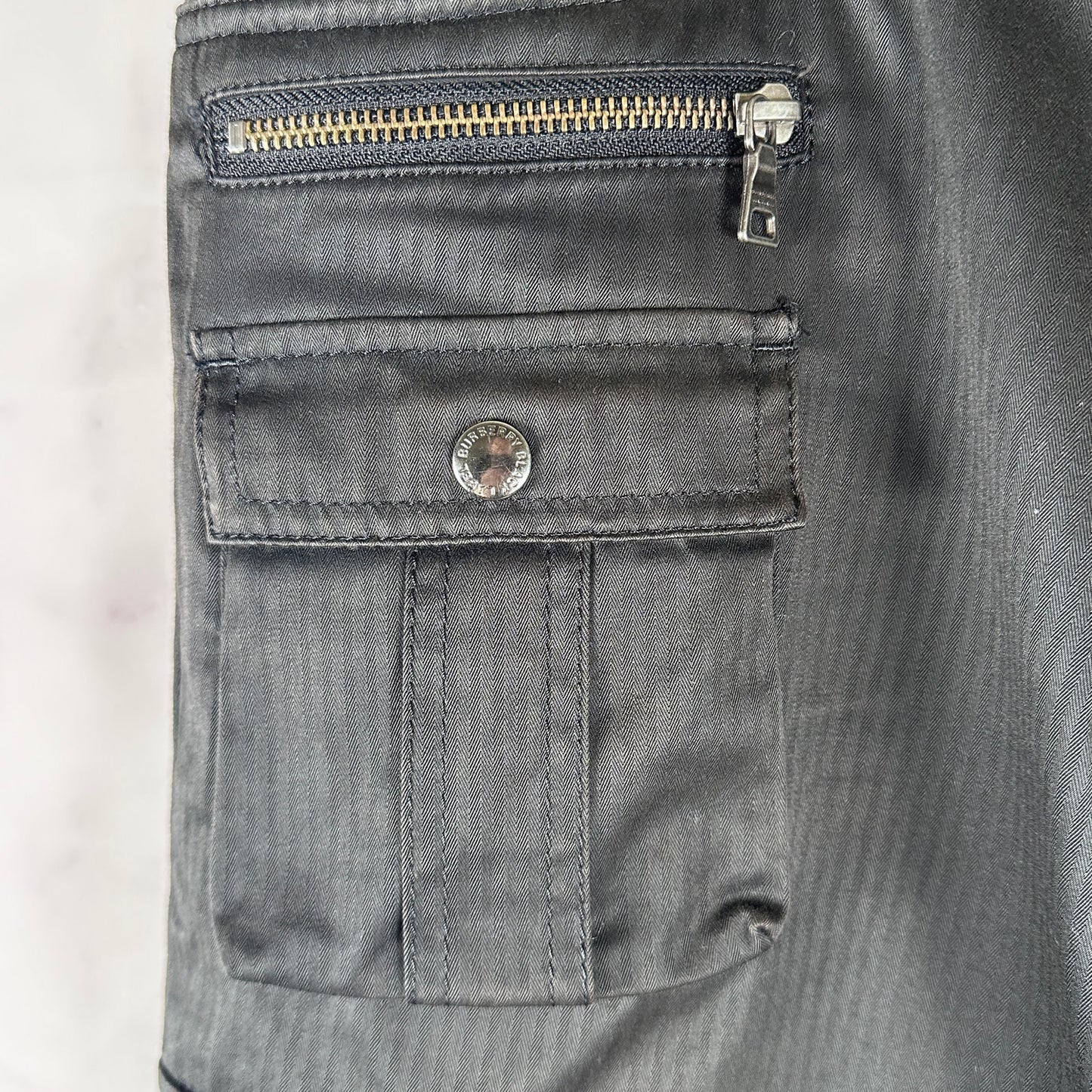 Burberry Black Label Striped Cargo Pants