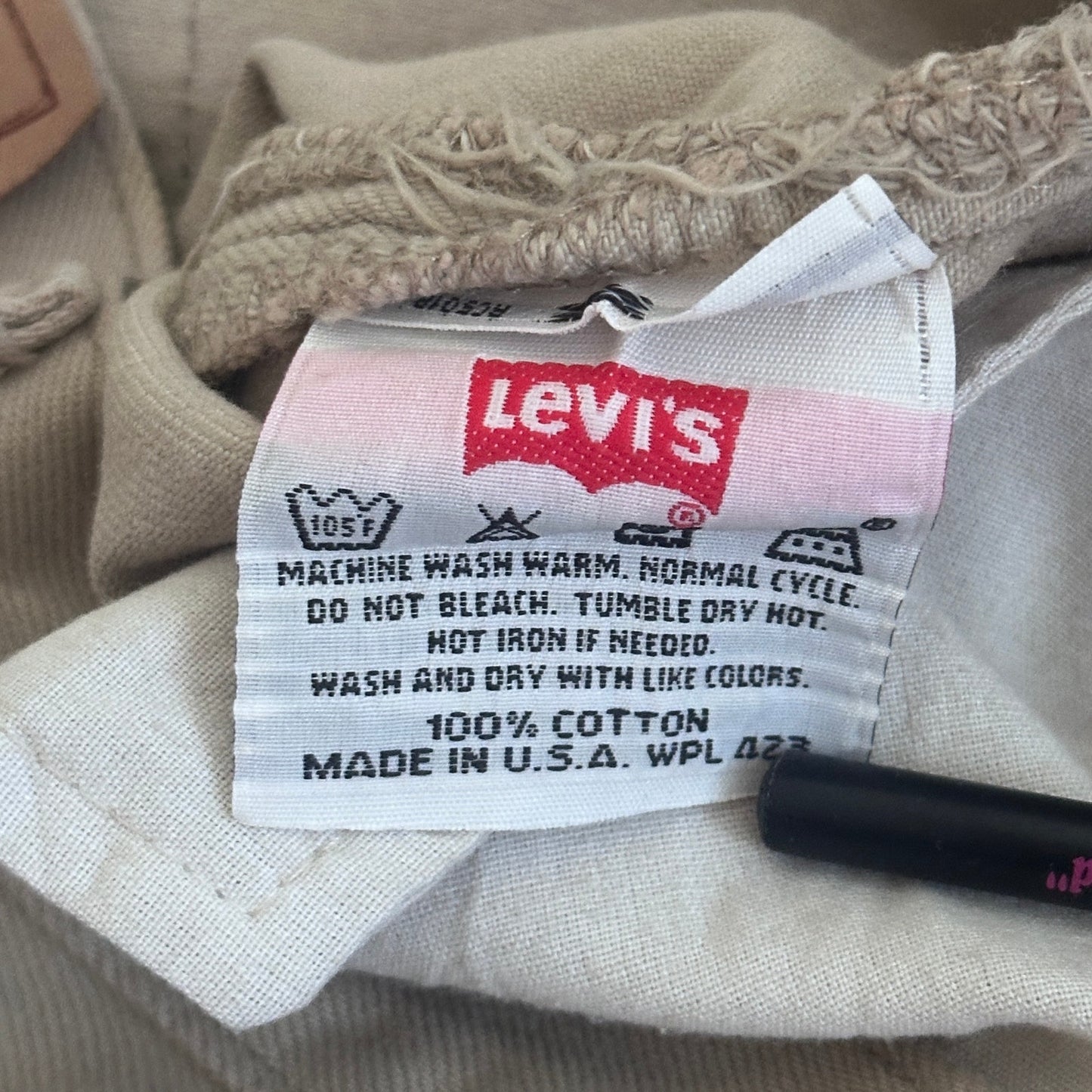 Vintage Levi’s 501 Beige Denim