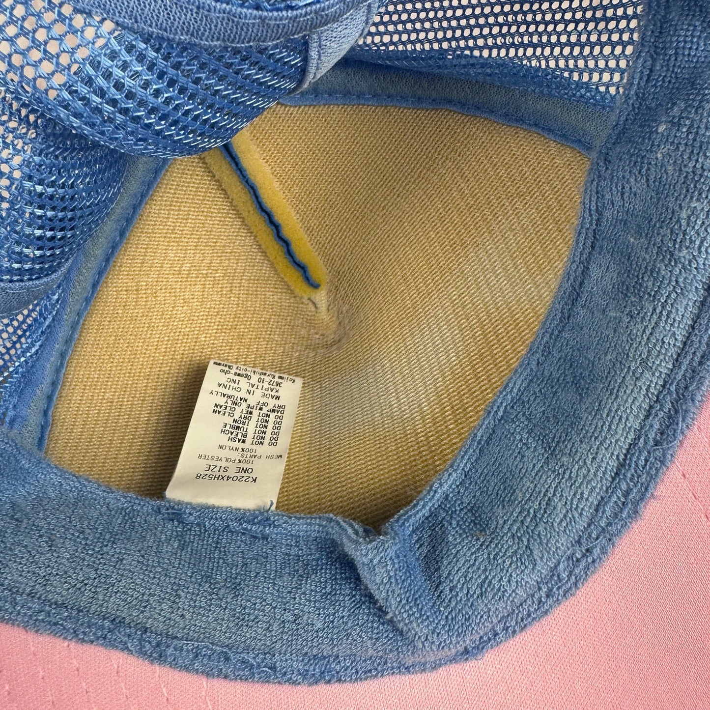 Kapital ‘Denim Men Loves Cats’ Pink/Blue Trucker Hat