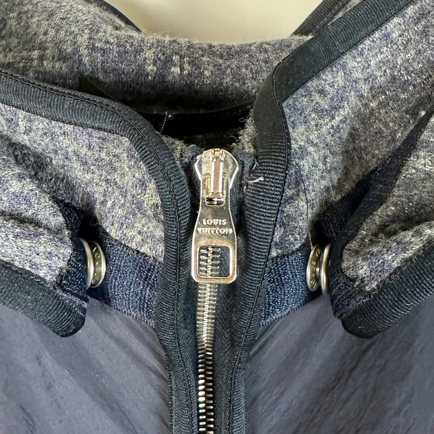 Louis Vuitton Navy Panel Hooded Jacket