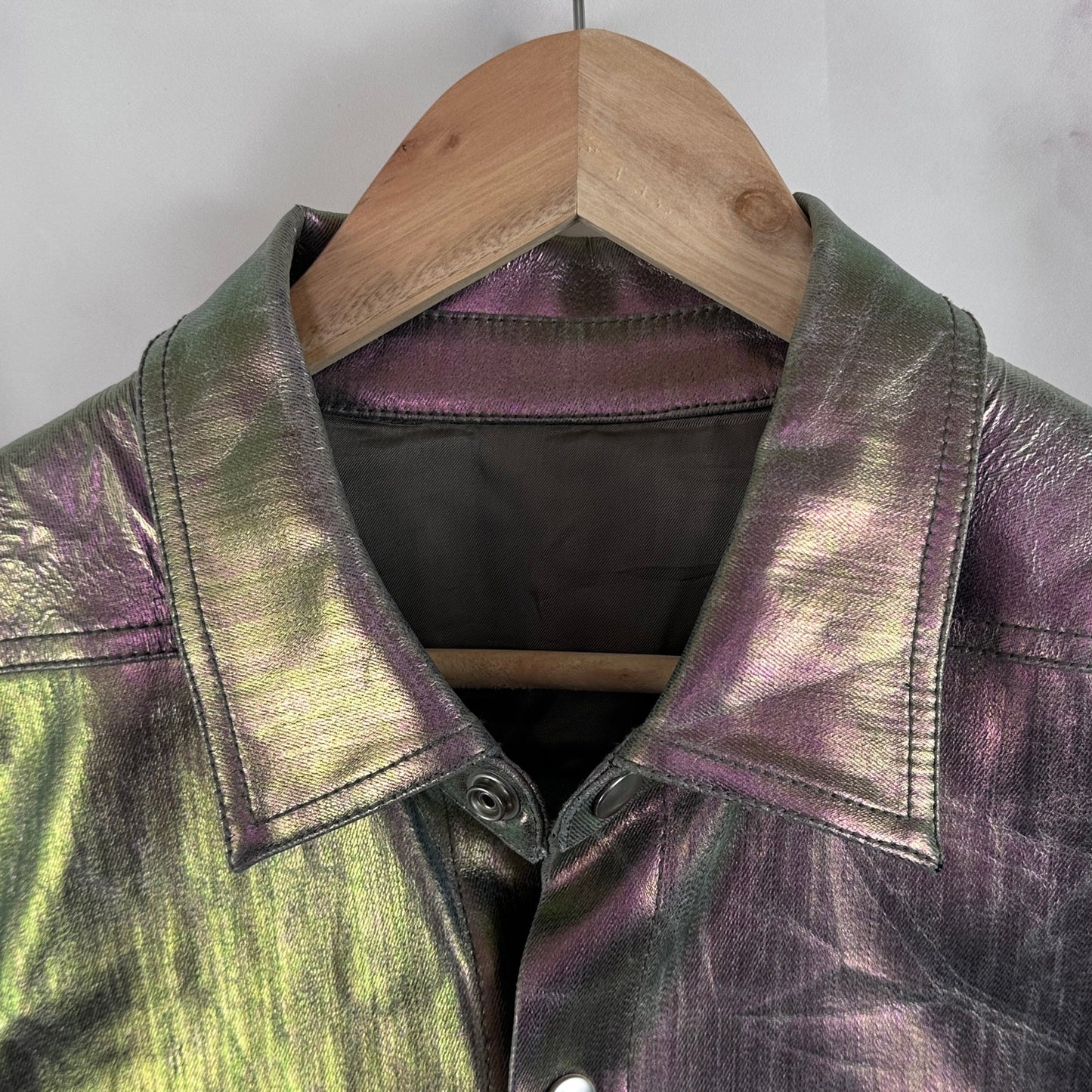 Rick Owens S/S20 Iris Shiny Denim Outershirt