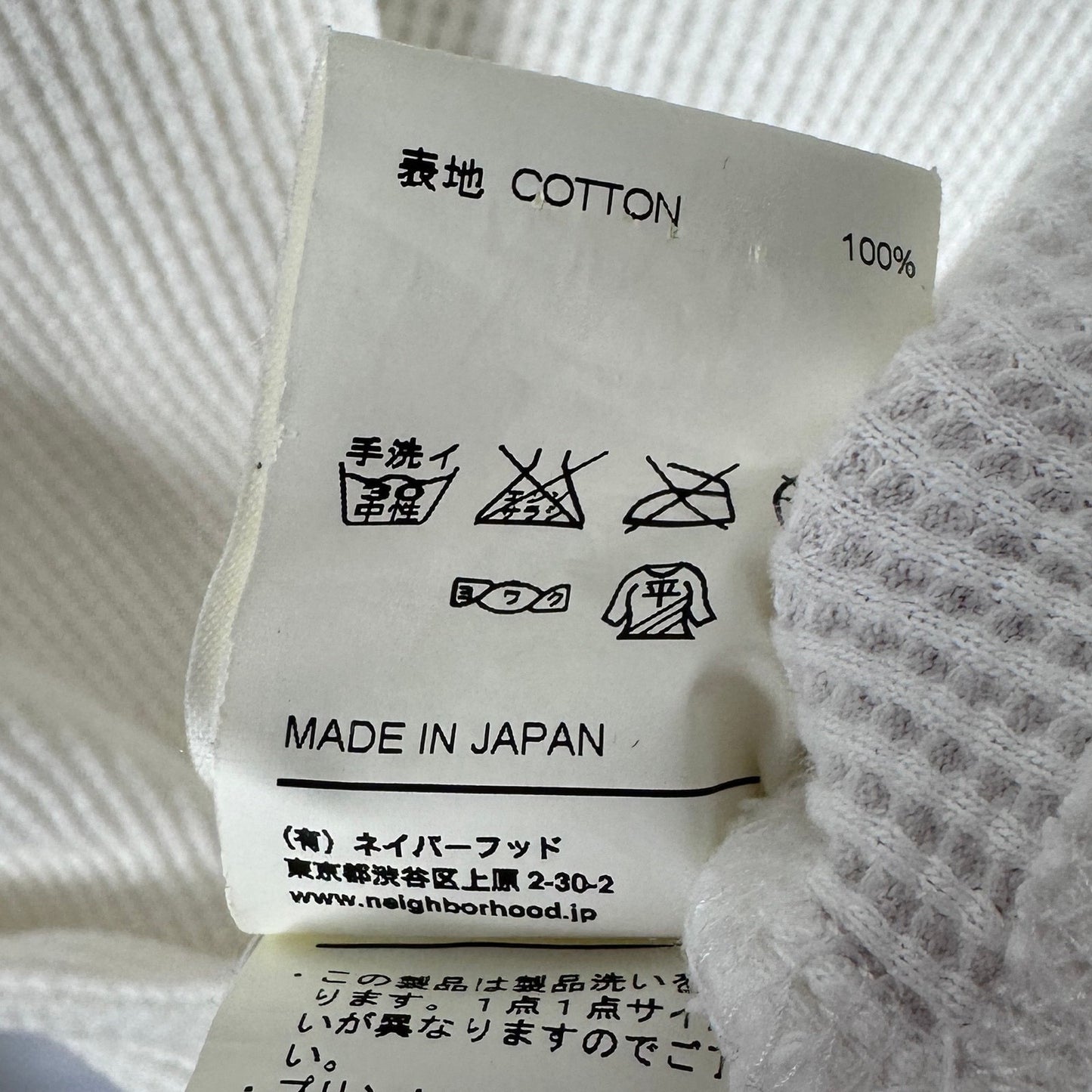 Neighborhood Dirty Co. White Waffle Longsleeve Thermal