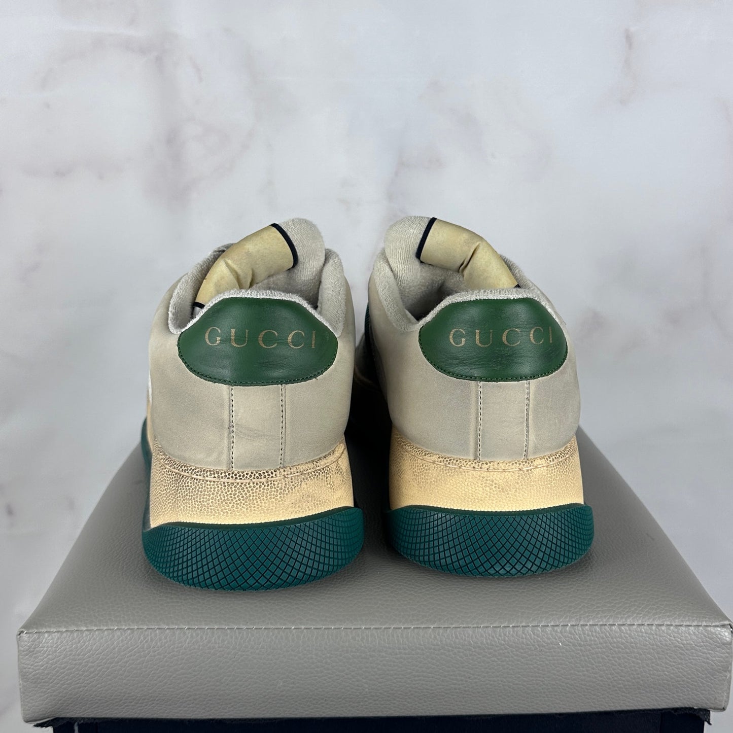Gucci Double Screener Sneaker Perforated Cream