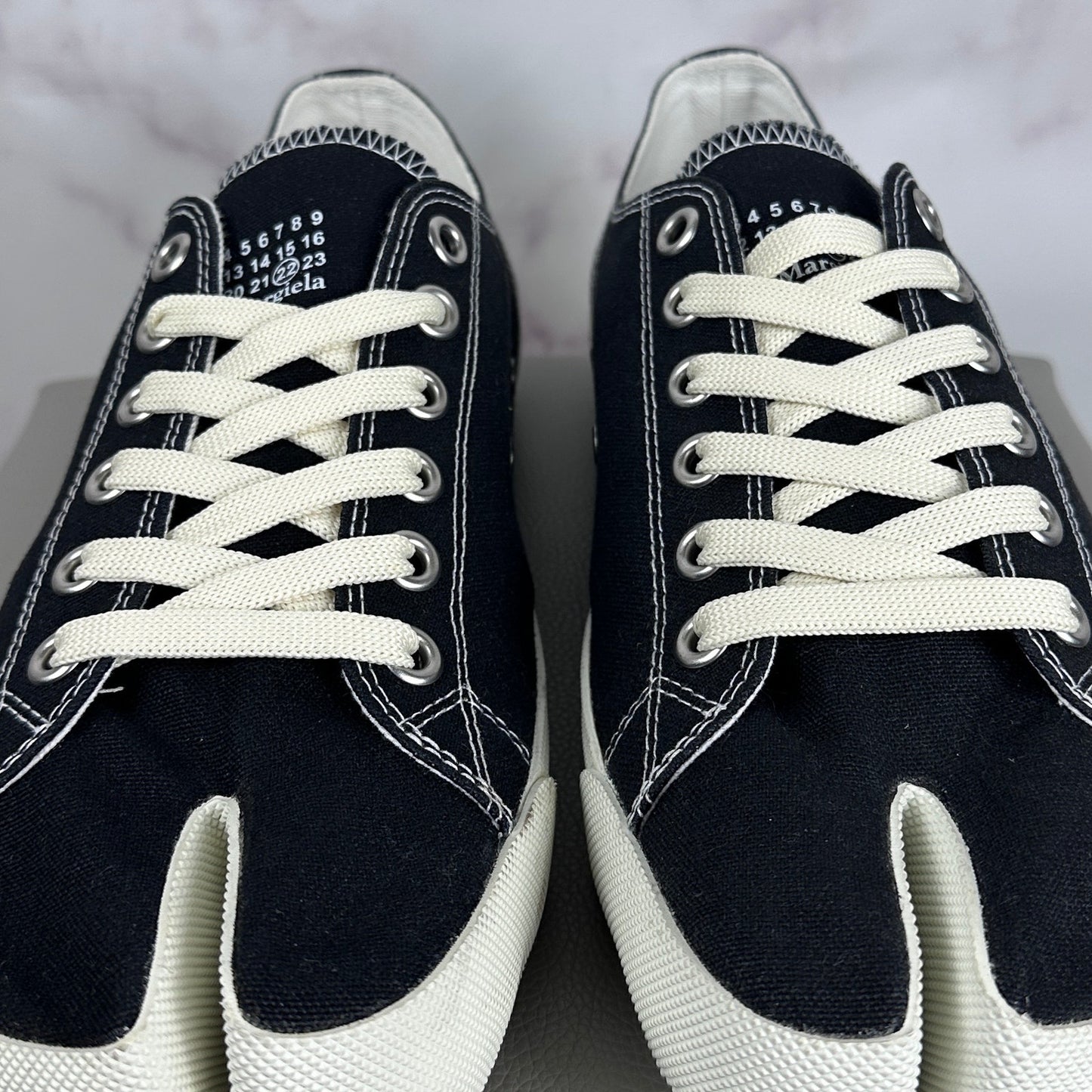 Maison Margiela Tabi Black Canvas Sneakers