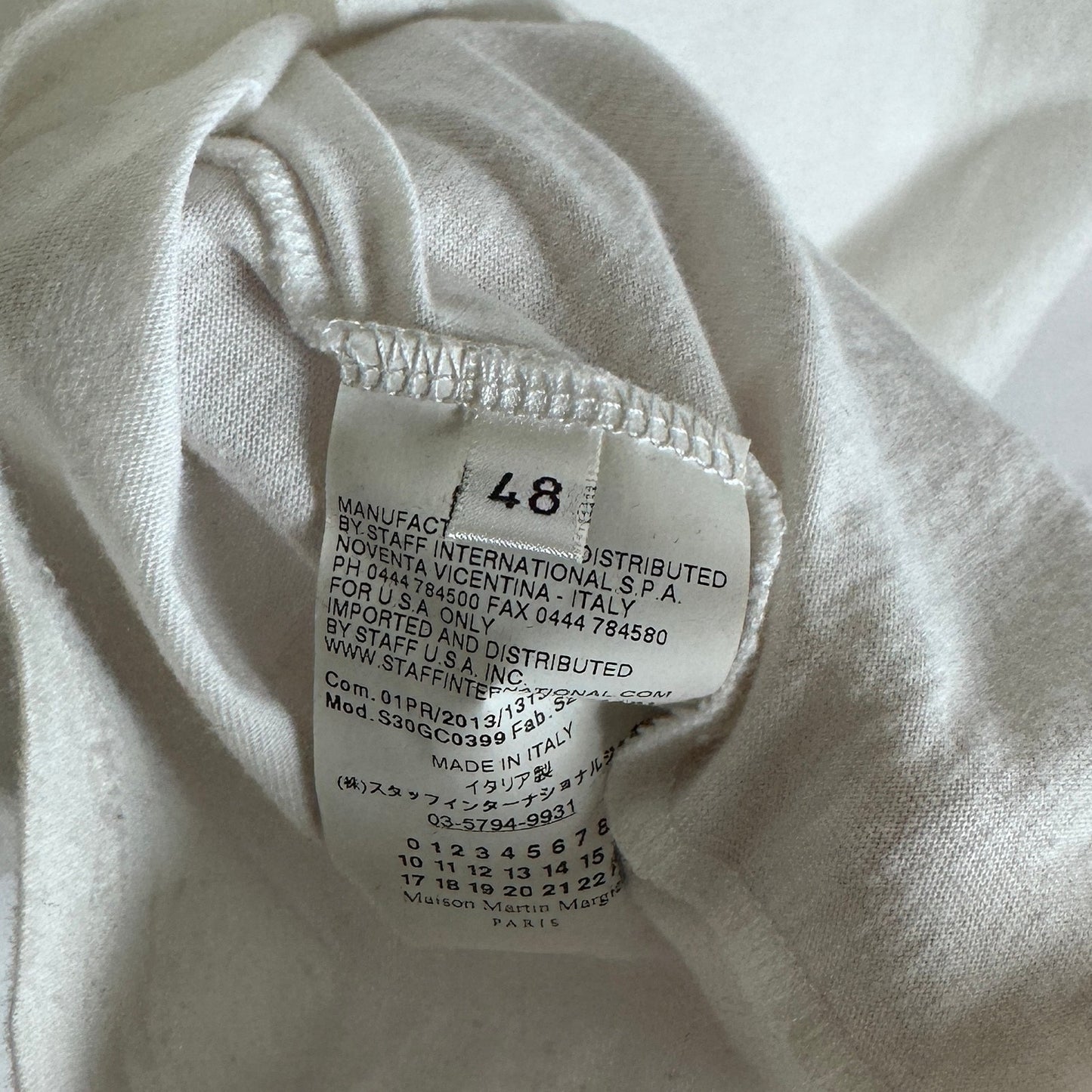 Maison Margiela White/Grey Colorblock Tee