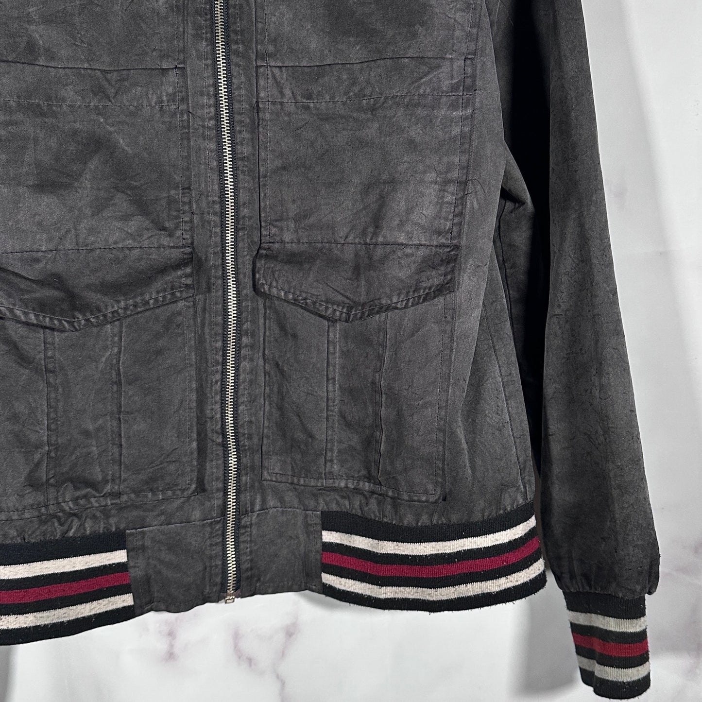 Number (N)ine Grey Baseball Jacket
