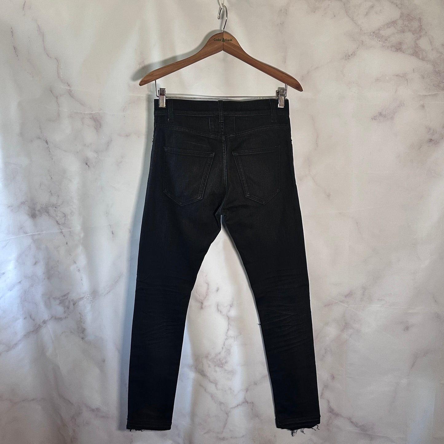 Saint Laurent Paris Hedi D02 M/SK LW Black Denim Jeans