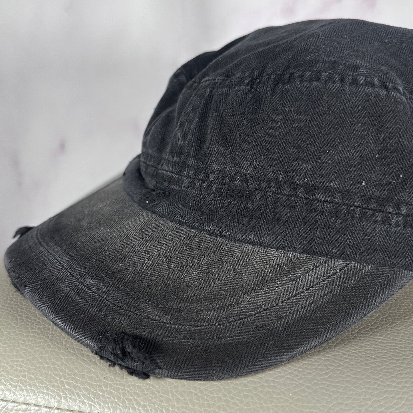 Two Fold HBT Sun-Faded Black Cadet Hat