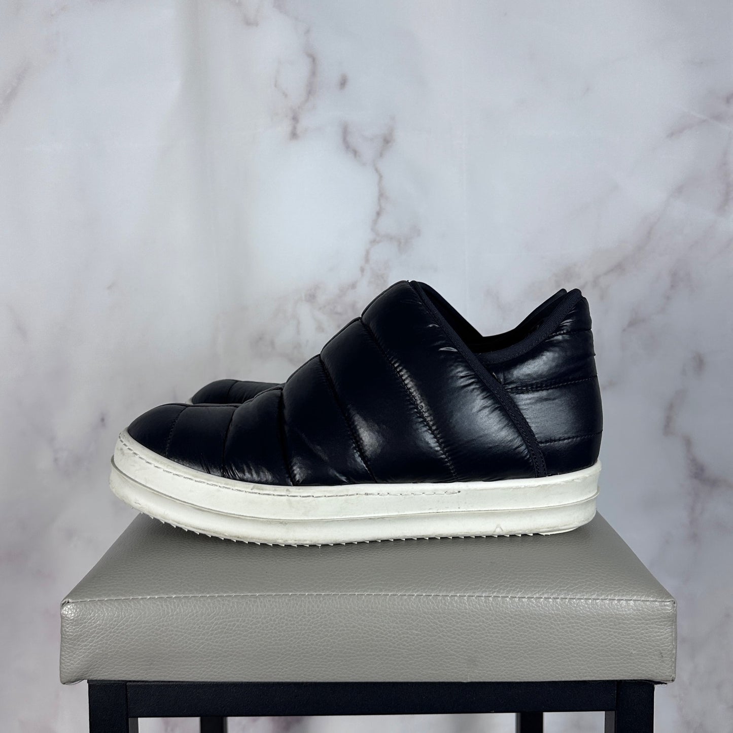 Rick Owens Black Puffer Ramone Slip-On